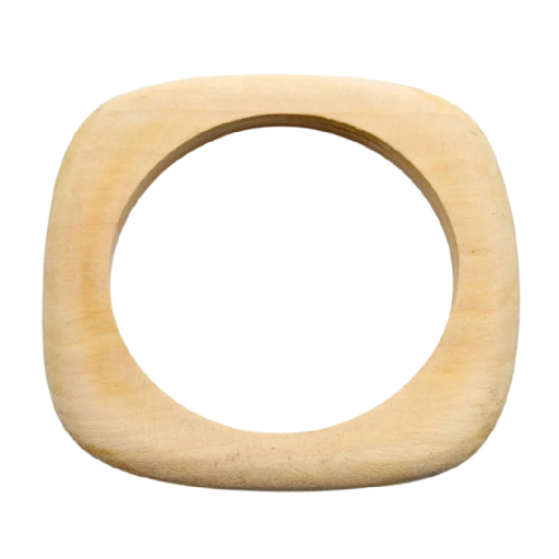 Set of Women's Wooden Bracelets Solid Shape Diameter 6.5 cm Natural Wood Smooth Bracelets for Layering and Everyday Wear