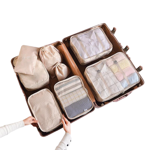 Set organizatori de voiaj pentru valiza 8 buc