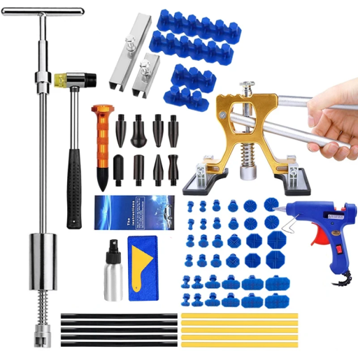 Set per la riparazione delle ammaccature della carrozzeria dell'automobile Strumento manuale con ponte di estrazione Barre adesive Riparazione