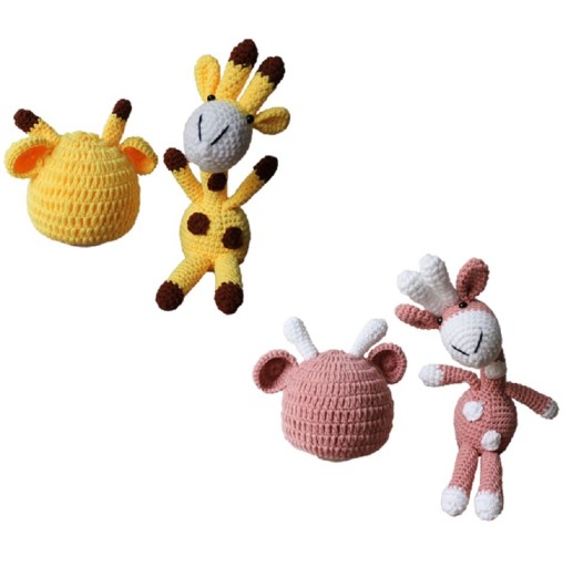 Set per neonati cappello e giraffa