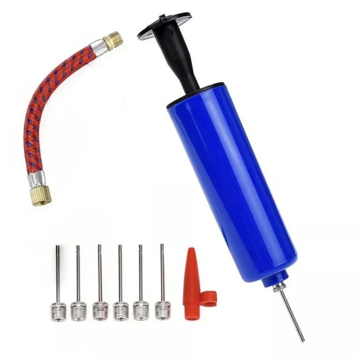 Set pompe de umflat cu minge de mână, 16 x 3,4 cm, umflatoare portabile din plastic cu furtun, instrumente gonflabile pentru mingi sportive, uz casnic