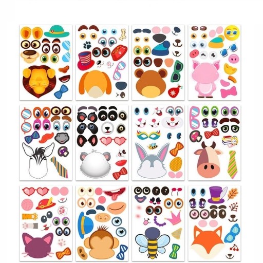 Set stickers voor kinderen, 12 stuks.