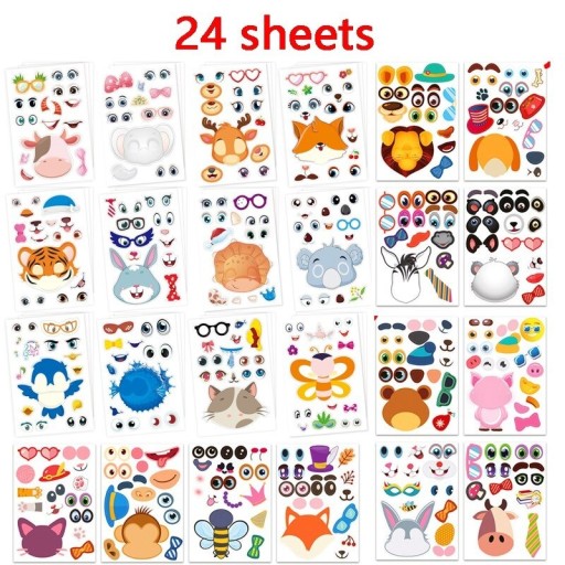 Set stickers voor kinderen, 24 stuks.
