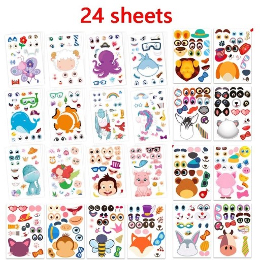 Set stickers voor kinderen, 24 stuks.
