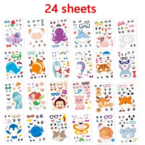 Set stickers voor kinderen, 24 stuks.