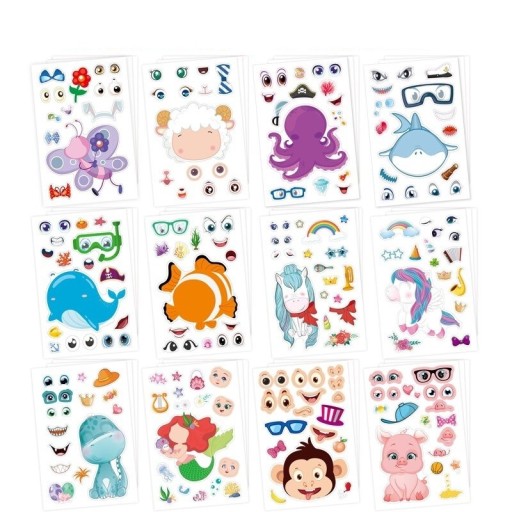 Set stickers voor kinderen, 6 stuks.