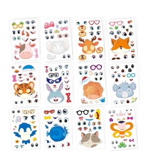 Set stickers voor kinderen, 6 stuks.