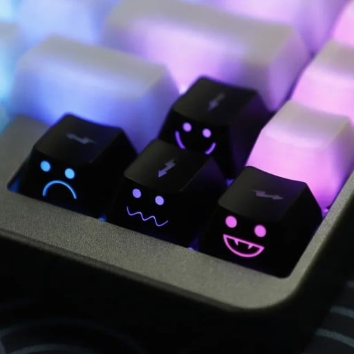 Set toetsen met pijlen schattig ontwerp verlicht compatibel met MX Switch zwart voor mechanisch toetsenbord uiterlijk aanpassen