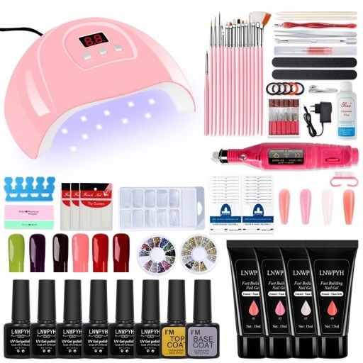 Set unghii cu gel cu lampa UV/LED J287