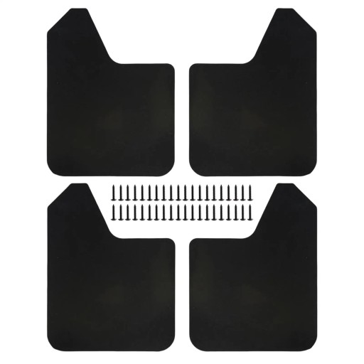 Set universal de 4 bucăți de aripi 38,5 cm × 29,3 cm Zgărzi negre pentru mașini SUV pickup furgon protecție pentru arcuri împotriva noroiului și pietrișului