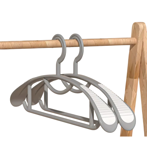 Set van 10 antislip brede kledinghangers 40 x 19,5 cm Breedte 3 cm Sterke kunststof kledinghangers voor kledingkasten Huishouden