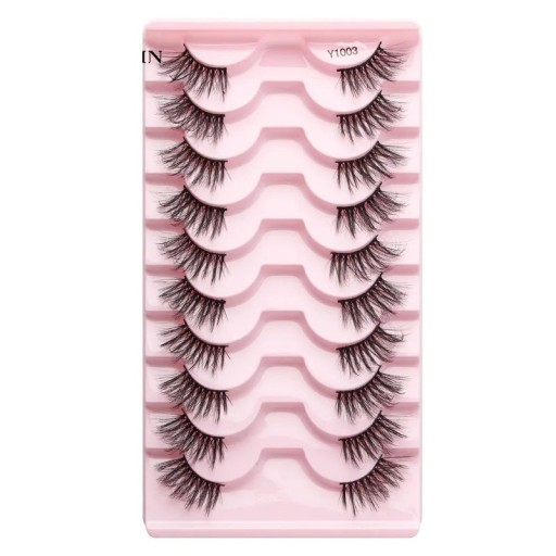 Set van 10 paar nepwimpers Halve nepwimpers Wimperverlengingsset Natuurlijk ogende nepwimpers
