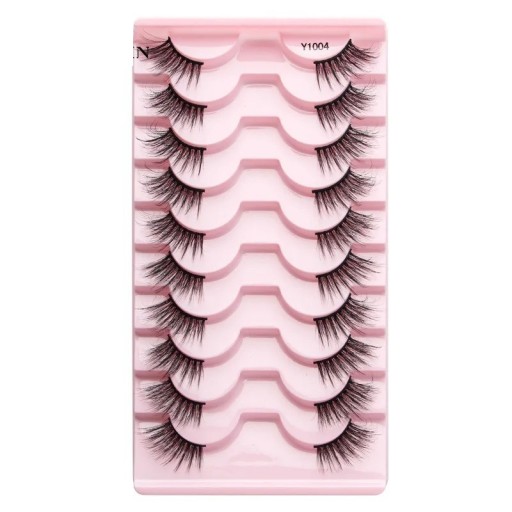 Set van 10 paar nepwimpers Halve nepwimpers Wimperverlengingsset Natuurlijk ogende nepwimpers