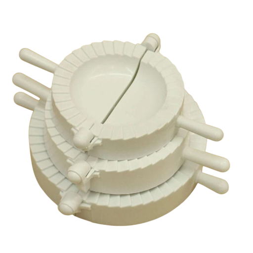Set van 3 opvouwbare plastic dumplingvormen 7 cm 8 cm 10 cm Gereedschap voor het bereiden van ravioli, zelfgemaakte pasta, gevulde dumplings