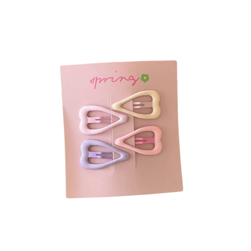Set van 4 mini haarspelden Kleurrijke geometrische vormen Metaallegering Schattige speldjes Stijlvolle haaraccessoires