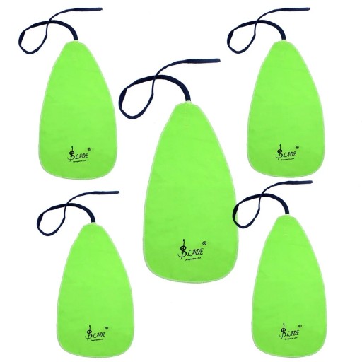 Set van 5 reinigingsdoeken 17 x 33 cm met een koord van 81 cm voor saxofoon, klarinet, trompet, fluit, piccolo, hobo Katoenen stof Universele accessoires