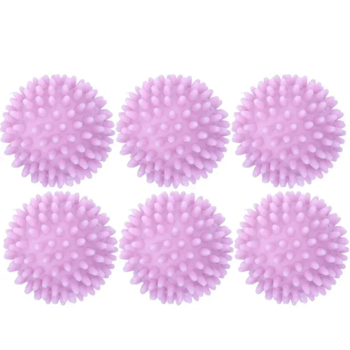 Set van 6 droogballen 6 cm Herbruikbare ballen met spikes voor het verzachten van wasgoed Energiebesparend Ecologisch alternatief voor wasverzachter