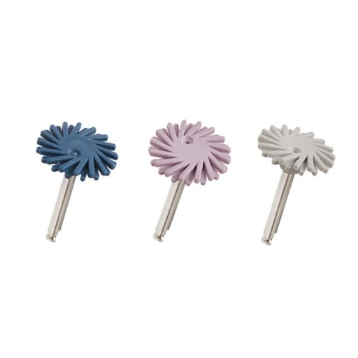 Set van 6 tandpolijsters van rubber voor composiethars Diamant RA schijven spiraalvormige flexibele gereedschappen 21 x 14 mm