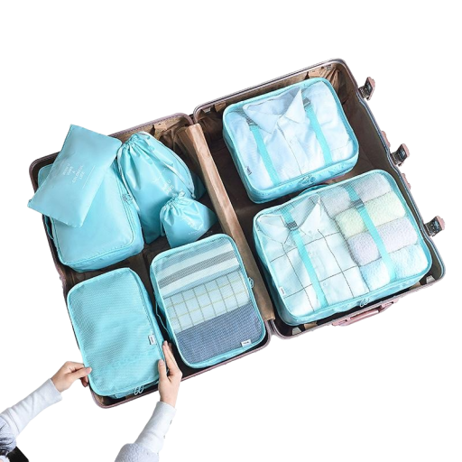 Set van 8 reiskofferorganizers