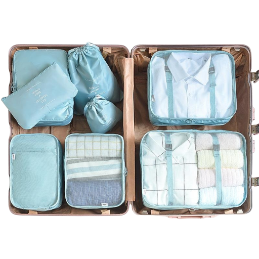 Set van 8 reiskofferorganizers