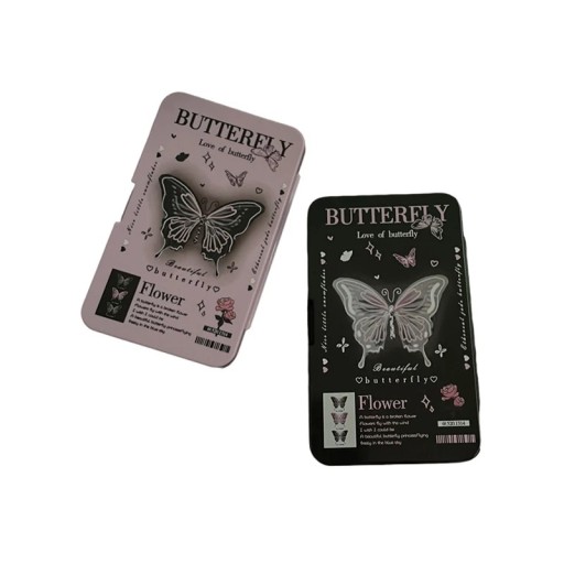 Set van contactlensdozen, koffer, plastic, gekleurde doos met meerdere boxen, pincet en applicator voor reizen