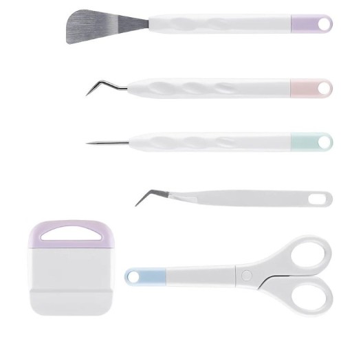 Set vinylgereedschappen voor scrapbooking 6 stuks spatel schaar pincet snijmes krabber handgereedschap DIY snijden en reliëfcreatie