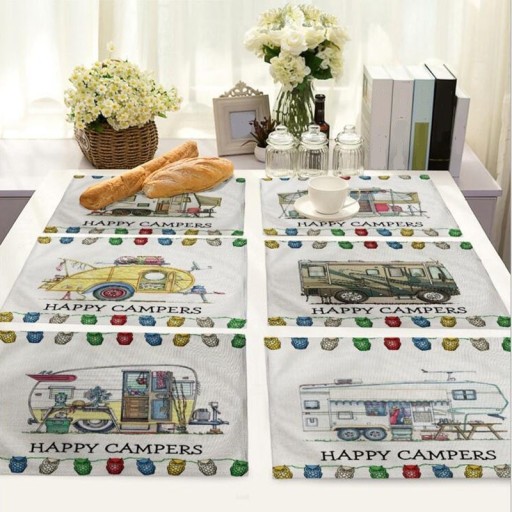 Sets de table avec motif de caravane