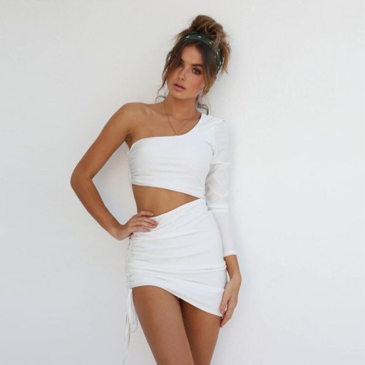 Sexy Dress with One Sleeve