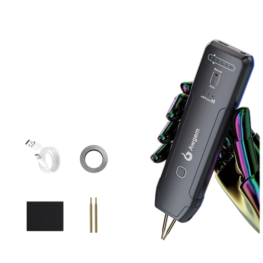 SH1 hordozható ponthegesztő kézi mini hegesztő 0,25 mm 165 x 45,5 x 24 mm 11 fokozat USB-C fekete 18650 és 26650 lítium akkumulátorokhoz
