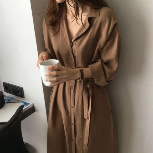 Shirt Dress with Long Sleeves