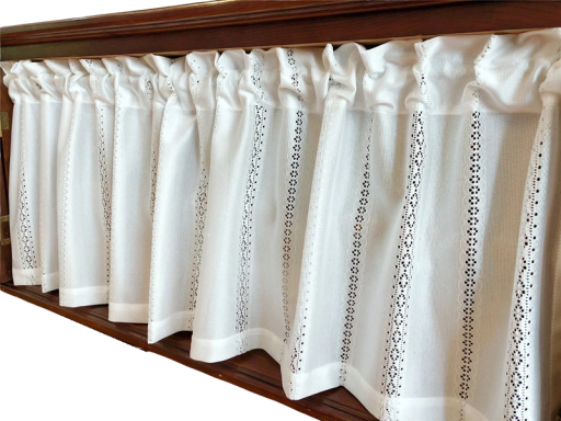 Short Wide Window Curtain with Rod Pocket 130 x 45 cm Polyester Café Style for Kitchen, Bathroom and Cottage Window