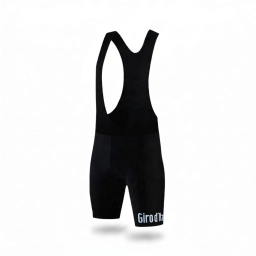 Shorts de cyclisme pour hommes avec bretelles et rembourrage Bretelles larges Matériau extensible 90 % polyester et 10 % Lycra Noirs