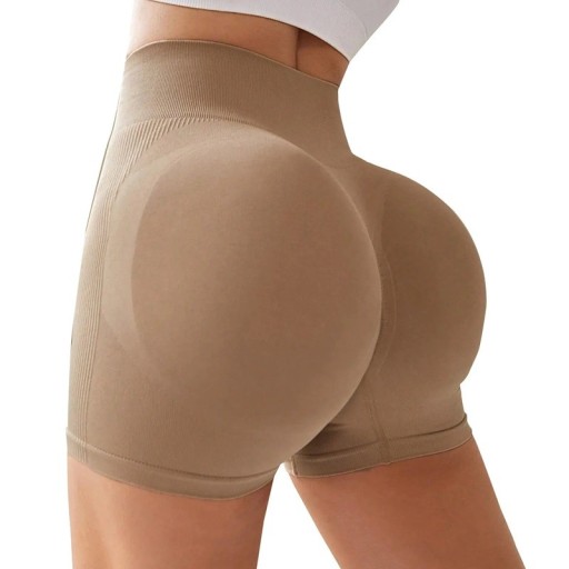 Shorts de sport pour femmes à taille haute effet push-up Lifting shorts pour le yoga Fitness course Shorts élastiques sans couture pour la salle de sport
