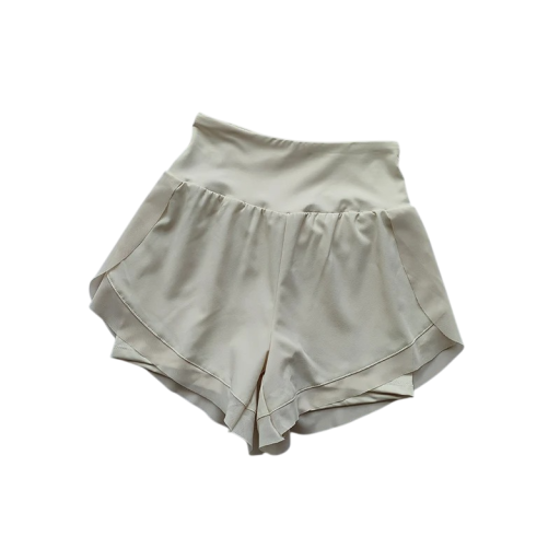 Shorts de sport pour femmes avec taille élastique et poches en nylon et spandex