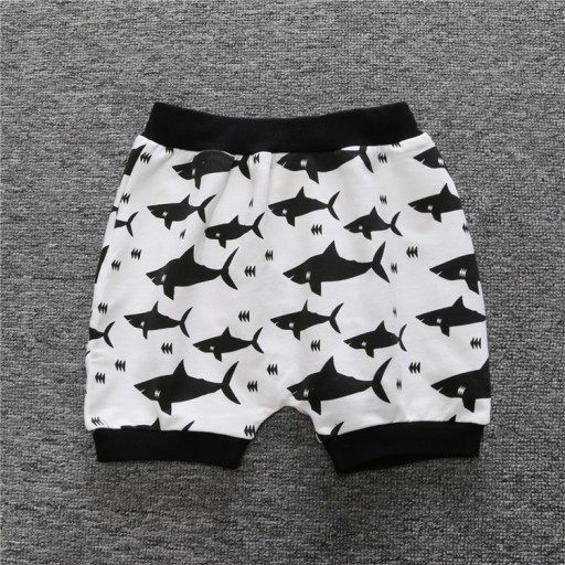 Shorts mit Hai-Print für Jungen – Weiß