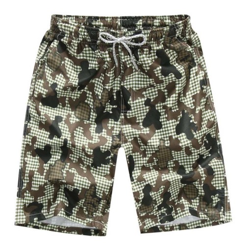 Shorts pour hommes avec motif militaire