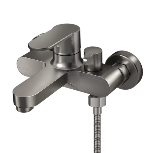 Shower Mixer with Triple Mixing Valve Three Water Flow Modes Adjustable Wall Mounting Chrome Finish for Bathroom and Bathtub