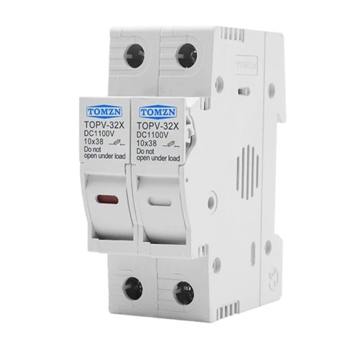 Sicherungshalter DC 36 x 85,5 mm 2-polig mit LED 1000 V für solarphotovoltaische Systeme TOMZN TOPV-30 Hochspannungsschutz FV gpV