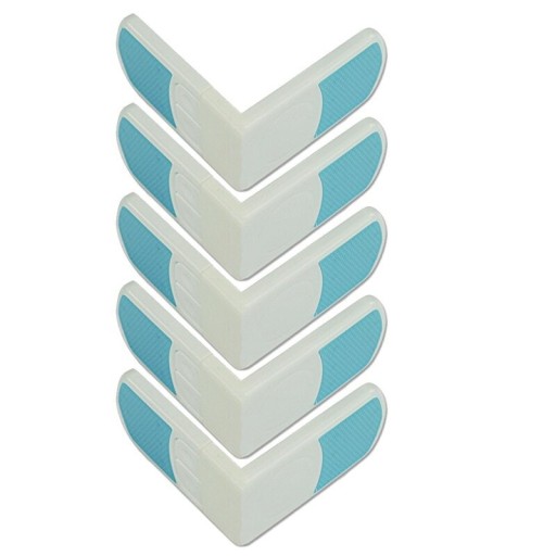 Sicurezza angolare per porte di armadi e cassetti di mobili Set 5 pz Forma angolare per collegare il frontale con il lato Plastica Dimensioni 7,6 x