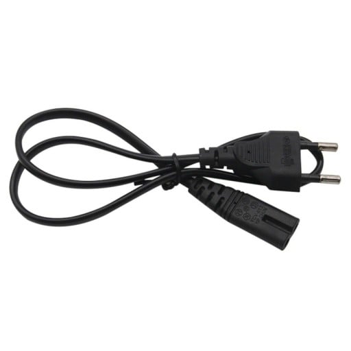 Sieťový napájací kábel 63 cm Eurozástrčka a dvojpinový konektor IEC C7 Pre zariadenia so vstupom v tvare osmičky Izolácia z PVC Čierny