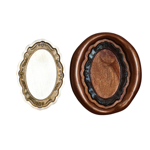 Sigillo in ottone con testa dorata per sigillare buste e decorazioni per la sigillatura a cera delle lettere