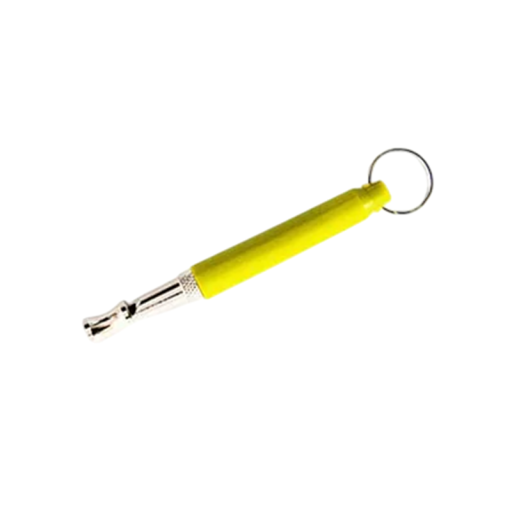 Silbato ultrasónico para perros de 9 cm, de acero inoxidable, ajustable, con cordón, control silencioso de ladridos y disciplina.