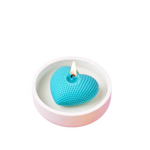 Silicone Candle Mould Heart 4.5 x 5 cm Small Mould with Relief Handmade Candle Making Baking Chocolate Soap Decoration