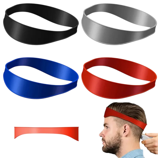 Silicone Curved Hair Cutting Headband Fade Low Taper Fade DIY Tool for Precise Lines and Hair Trimming