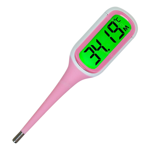 Silicone Digital Thermometer with Large LED Display Quick Infrared Fever Measurement Oral Rectal Axillary Basal Temperature