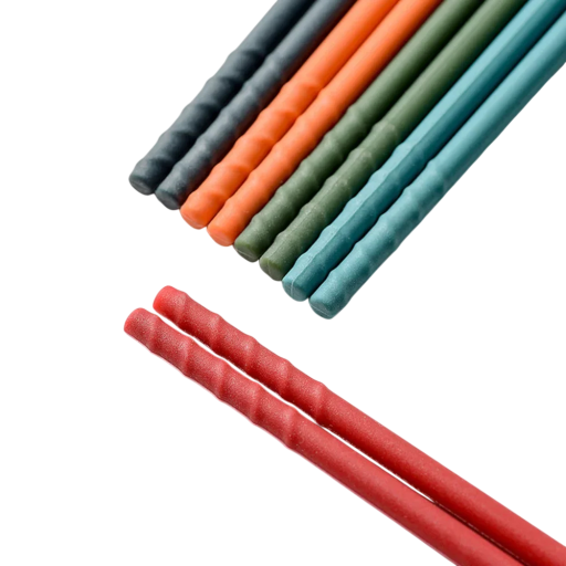 Silicone Dining Chopsticks Non-Slip Japanese Chopsticks for Sushi Noodles Rice Reusable Kitchen Utensils Set of 5 Pairs