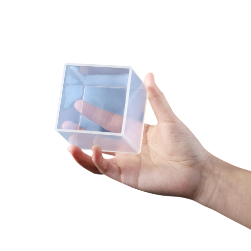 Silicone Mould for Resin Castings in Cube Shape 7 x 7 cm for Making Decorations, Ornaments, Jewellery and Original Resin Products