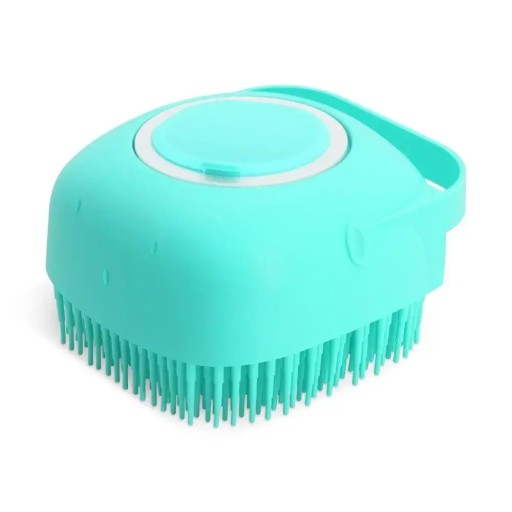 Silicone Shampoo Brush for Dogs and Cats 80 ml Massage Comb for Bathing with Soft Rubber for Short-Haired Pets