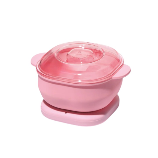 Silicone Wax Heater 220 V Pink Eco-Friendly Depilatory and Paraffin Heater Made of Food-Grade Silicone Without Metals with EU Plug for Gentle Skin Care