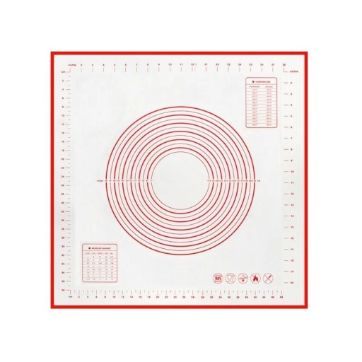 Siliconen bakmat 60 x 60 cm Keukenmat voor bakken kneden van deeg bescherming van het werkblad herbruikbaar